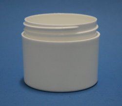 250ml White Polypropylene Thick Walled Simplicity Jar 89mm Screw Neck